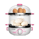 天际（TONZE） DZG-W414F 煮蛋器 双层蒸蛋器 可蒸14颗蛋 早餐机 自动断电 消毒/蒸/煎