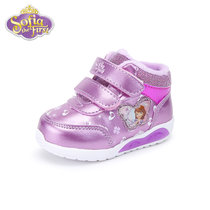 Disney/迪士尼0-3岁童鞋新款运动鞋婴幼童灯鞋男女小童户外运动休闲鞋婴儿学步鞋K00007 K00008(16码/参考脚长160mm 紫色)