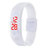 【关珊】LED电子表男女触控防水韩版简约时尚运动情侣手环手表(白色)