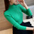 Mistletoe新款女式高领 毛衣修身保暖显瘦加厚打底衫(绿色 均码)