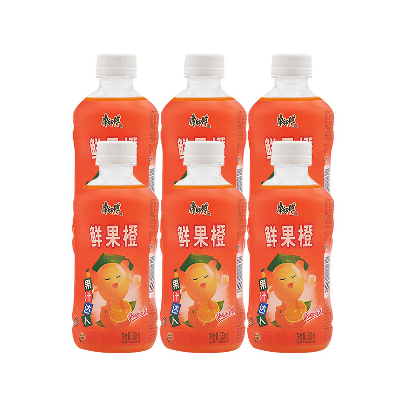 康师傅鲜果橙330ml6瓶组