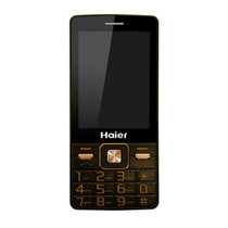 Haier/海尔 M327V超长待机老人机充电宝功能大屏直板按键老人手机(咖啡褐)