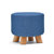 缘诺亿 小圆凳布艺沙发凳 可拆洗小凳子实木换鞋凳创意四腿小板凳101-2#(蓝色)
