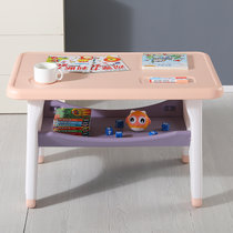 儿童桌椅组合套装家用幼儿园写字方桌椅组合宝宝学习画画书桌加厚(单桌粉紫色 默认版本)