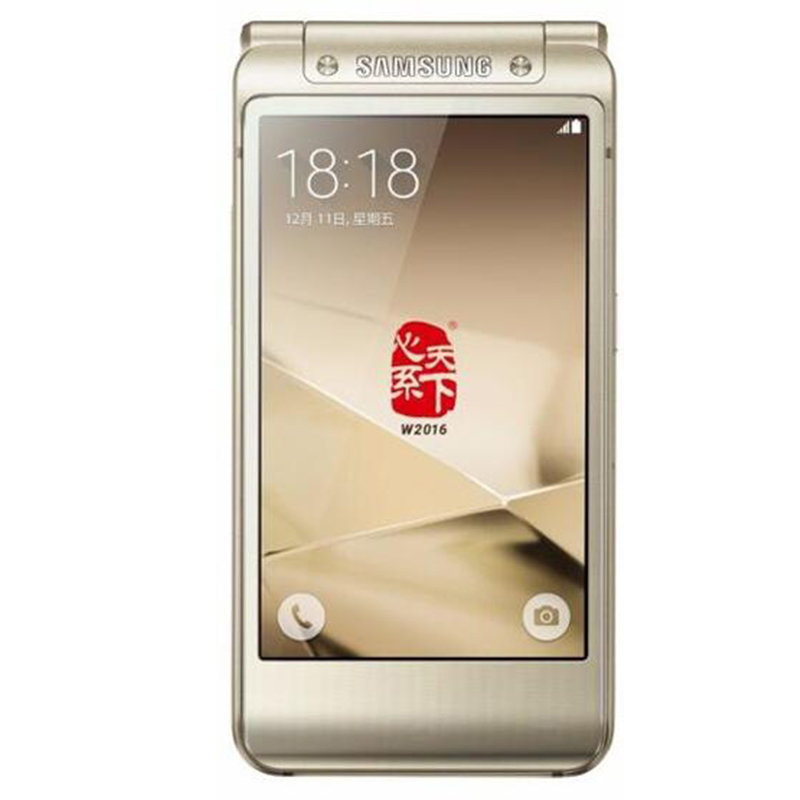samsung三星smw2016w2016心系天下翻盖电信4g双模手机高端商务手机