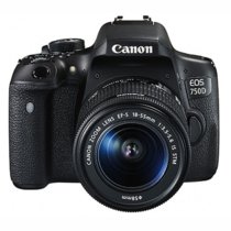 佳能（Canon）EOS 750D EF-S 18-55mm f/3.5-5.6 IS STM 组合套机 750d(佳能(750D黑色 套餐二)
