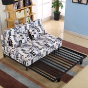 多功能沙发床可折叠伸缩单人双人1.2/1.5/1.8米布艺沙发床可拆洗简约沙发床可折叠(四格英文 1.5米宽)