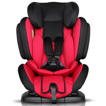 贝贝卡西汽车用儿童安全座椅车载婴儿安全坐椅9月-12岁加厚侧翼(红色)