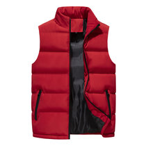 马甲男士秋冬季休闲潮流帅气保暖背心内外穿外套(红色 160)
