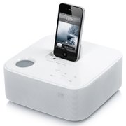 RSR DS400 iphone/ipod 专用桌面音箱 (iPhone/iPod播放及充电 FM收音 遥控 苹果基座音响 )（白色）