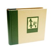 广美（GUANMEI）正方绿色环保插袋式牛皮纸文字相册（绿色）（内心可写）
