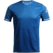 Adidas阿迪达斯男装2016夏新款运动透气跑步短袖T恤AI8361(蓝色 XL)