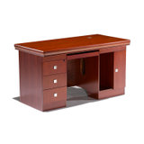 汉威思家具 1.4米贴实木皮办公桌(默认 默认)