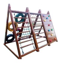 俊采云JCYFG33儿童木制爬网幼儿园户外体能攀爬架组合攀岩墙平衡木（单位：个）(默认)