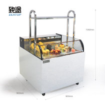 白色保鲜熟食凉菜展示柜冷藏商用迷你冷藏柜透明商用慕斯冷藏柜玻璃锁(0.9米)
