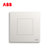 ABB开关插座面板无框轩致系列雅典白墙壁86型开关面板空白面板AF504