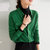 MISS LISA衬衫针织上衣春装小众感慵懒风气质开衫打底衣W26S22979(绿色 S)