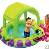 美国INTEX57110充气游泳池圆形遮阳戏水池 婴儿浴盆沙池海洋球池