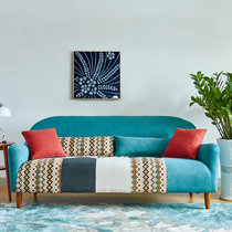 TIMI北欧简约布艺沙发 现代经济型沙发 田园创意沙发 单人双人三人组合沙发 小户型沙发组合(湖蓝色 脚踏)
