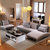 兰瑞蒂沙发 布艺沙发 组合沙发 客厅家具 可拆洗(双位+贵妃2.4米)