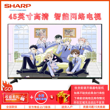 夏普 (SHARP) 45N4AA 45英寸高清 智能网络 手机投屏 液晶卧室精选平板电视