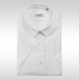 DANUO狄亚诺专柜 商务休闲男士正装短袖衬衫 男式纯棉衬衣(白色-00 40)
