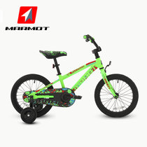 MARMOT土拨鼠儿童山地自行车单车16寸童车铝合金山地车(军绿色 16英寸)