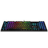 机械键盘 有线键盘 游戏键盘 全尺寸 RGB 背光键盘 黑色 光轴(黑色)