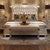 卡富丹 欧式床法式床双人1.8简约现代美式床(1.8米床+2个床头柜+床垫（框架款）)