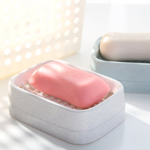 茶花 香皂盒肥皂盒子双层沥水网格卫生皂盘 简约欧式塑料皂盒(默认 默认)