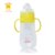 小鸡卡迪 婴儿奶瓶 硅胶奶瓶 带吸管带把手 抗菌 抗摔 防胀气宽口240ML KD1221(颜色随机)