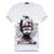 2017个性潮男T恤韩版修身短袖创意人物表情打底衫男印花上衣(白色 XXL)