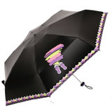 天堂伞 新品小黑伞 沙滩踏浪五折女士超轻铅笔伞黑胶防紫外线UPF50+太阳伞(紫色)