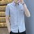 夏季男装短袖休闲商务男士衬衫1000-236(灰色 3XL)