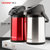 维艾NEWAIR 3L不锈钢气压壶真空保温壶 可旋转 超长保温大容量高品质不锈钢色3L(红色)