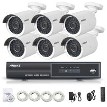 科安数字（ANNKE）200万1080P高清网络摄像头套装 POE安防家用监控器设备套装(6路套装 带3TB硬盘)