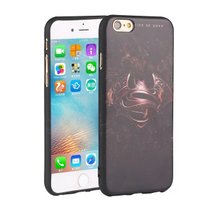 木木（MUNU）苹果 iPhone6/6splus 5.5英寸 手机壳 手机套 保护壳 保护套 浮雕壳 防摔壳 黑胶软套(超人蝙蝠侠)