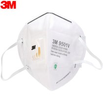 3M 口罩KN95级9501V耳戴式呼吸阀防护口罩防雾霾PM2.5防尘 单个价格