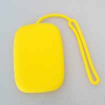 方形硅胶钥匙包 日韩糖果色钥匙收纳包 创意公交卡包证件饭卡套(黄色 方形钥匙包)