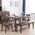 恒兴达 白橡木全实木餐桌椅组合小户型现代简约风格家具家用北欧长方形纯实木餐桌(1.4米 订做（胡桃色） 一桌六椅)