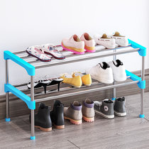 索尔诺简易鞋架家用多层经济型宿舍门口防尘收纳鞋柜省空间小号鞋架子(K223蓝色)