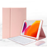 iPadPro9.7英寸平板保护套Air2带蓝牙触控键盘全包防摔2019/2020iPad9.7(粉色&粉色鼠标&白色键盘 iPadAir2（9.7寸）)