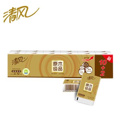 清风 金装4层8张12包每条手帕纸(1条/2条/3条)(1条12包) 清风 金装4层8张12包每条手帕纸(1条/2条/3条)(1条12包)