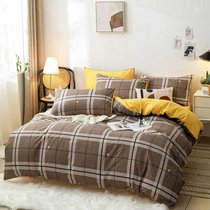 安居先森亲肤植物棉印花单人床三件套活性印染员工宿舍常用0.9米床/1.2米床床上用品三件套C1059
