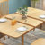 恒兴达 日式纯实木餐桌椅组合北欧全实木橡胶木长桌小户型4人桌餐厅家具(拉伸餐桌-1.2米原木色 单餐桌)