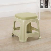 加厚塑料凳子家用板凳高凳时尚简约客厅餐桌塑胶椅经济型胶凳椅子(10个 中号北欧绿带盖（高29.5CM）)