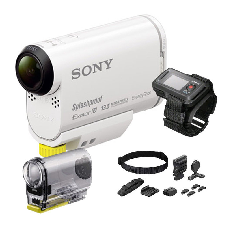 索尼sonyhdras100vr数码摄像机as100v四防佩带运动摄录机自由你的视界