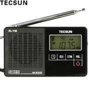 德生（Tecsun）PL118PL-118 便携式纯调频DSP立体声收音机超小型收音机【包邮】(黑色)
