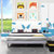 木巴欧式卧室成套家具现代简约板式床1.2米单人床白色 简易卡通儿童床(C090+CTG014（一个床头柜） 默认)