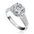 梦克拉Mkela 白18K金钻石戒指 皇室传奇 钻石戒指群镶结婚戒指钻石女戒1克拉效果